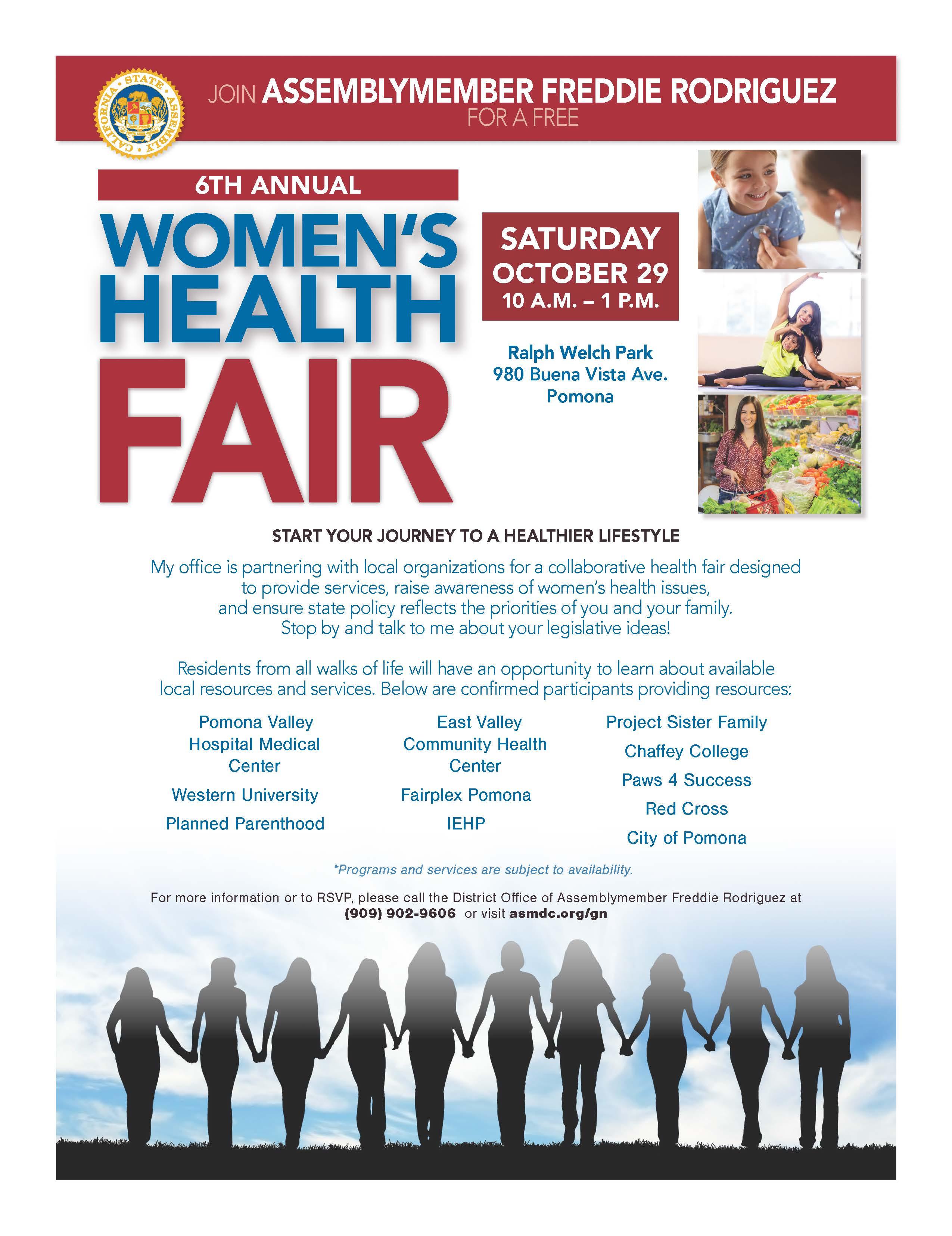6th Annual Women's Health Fair, Saturday October 29th, 2022